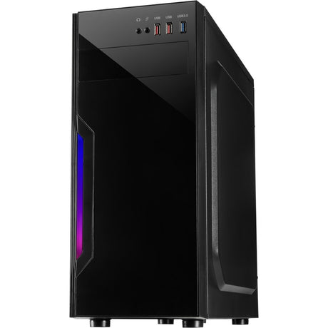 Carcasa midi tower inter-tech b-42 rgb (negro | 3x usb-a | rgb | ventana)