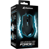 Ratón para juegos Sharkoon Shark Force II (negro, 400 - 4200 ppp, LED multicolores)
