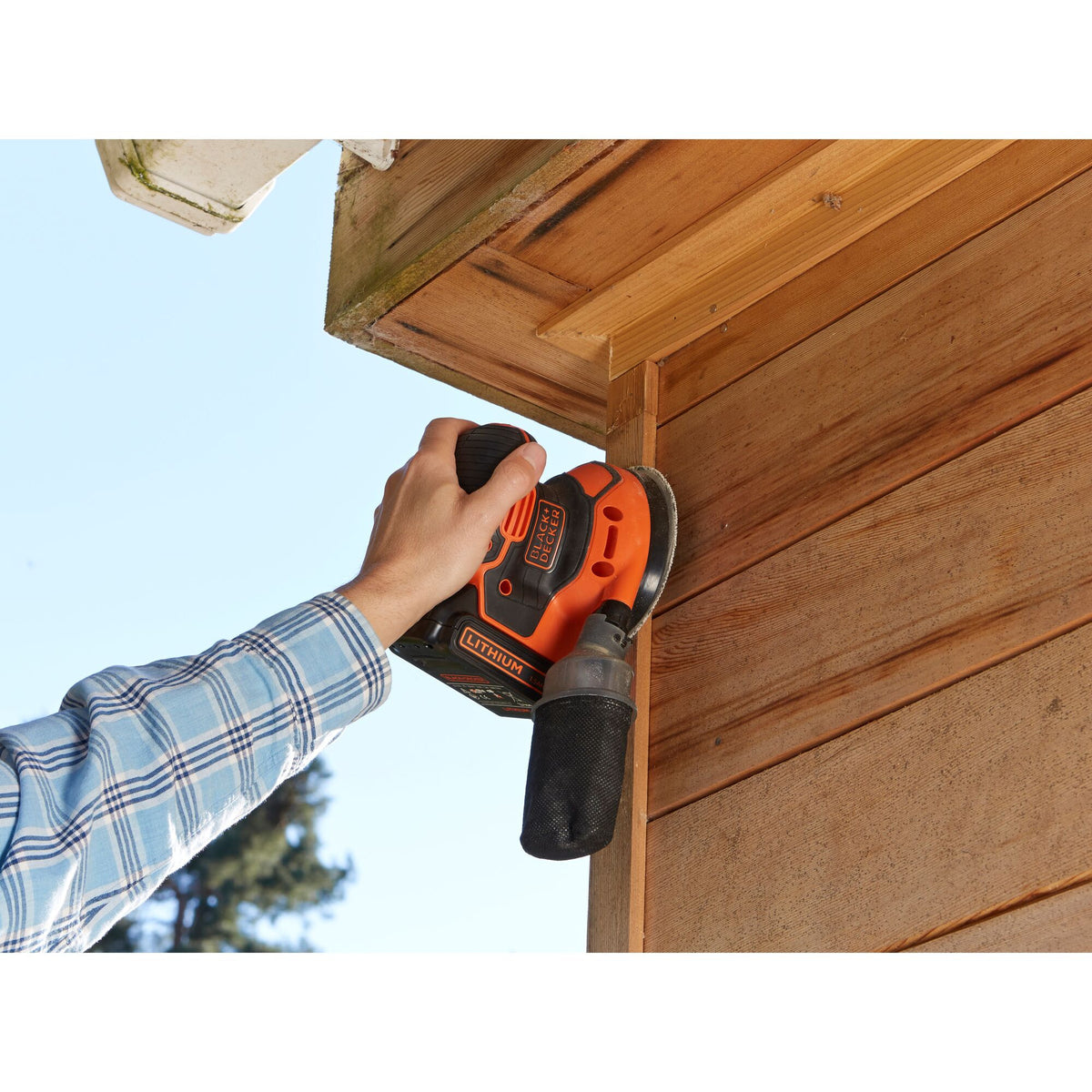 Paquete destornillador black+decker 18v + lijadora excéntrica 18v (negro naranja)