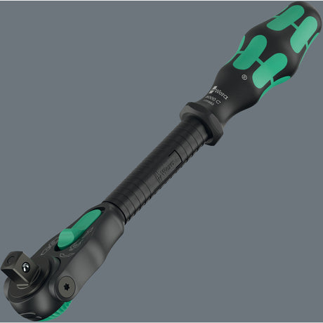 Trinquete de velocidad zyklop Wera 8000 c black edition con accionamiento 1 2 (negro verde)