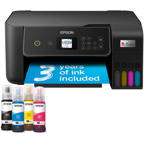 Impresora multifunción wi-fi epson ecotank et-2871 a4 con tanque de tinta impresora de inyección de tinta todo en uno (negro, escanear, copiar, wi-fi, incluido hasta 3 años de tinta)