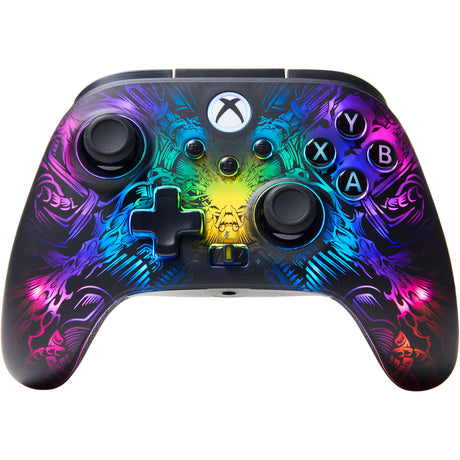 Mando inalámbrico Powera Fusion Pro para Xbox Series X|S con Lumectra (Negro, RGB, Xbox Series X|S, Xbox One, PC)