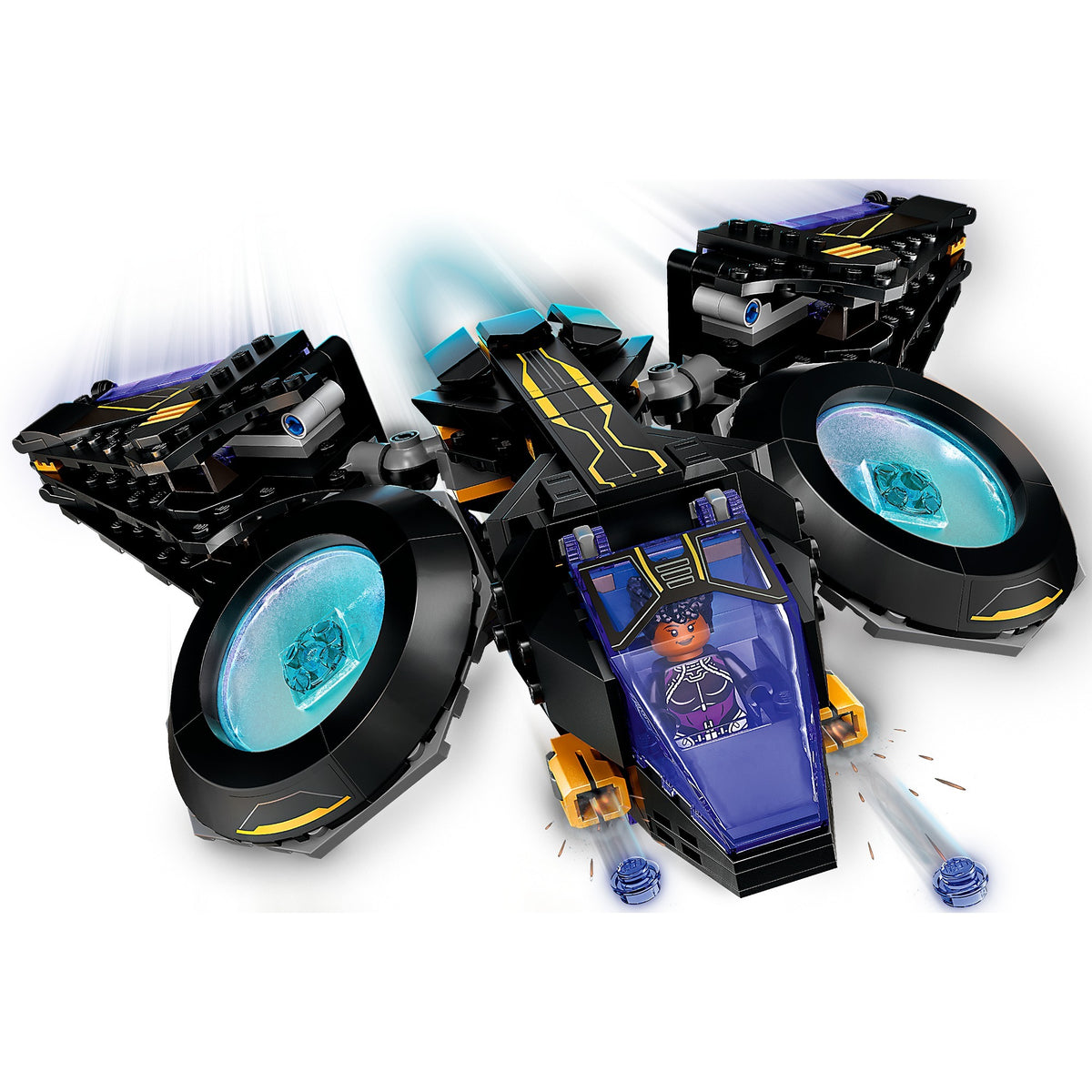 Lego marvel - juguete de construcción pájaro sol de shuri (76211)