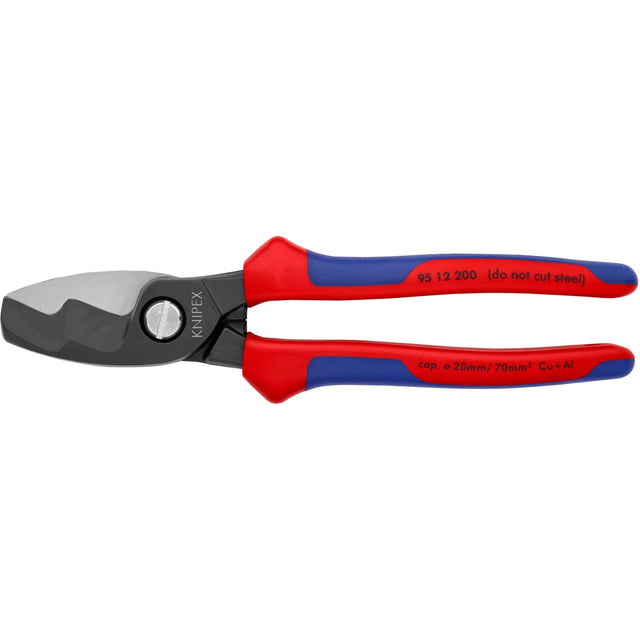 Knipex 95 12 200 cortacables con doble filo ø 20mm-70mm²