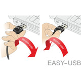 Delock USB2.0 a 90° > Cable USB micro-B (negro, 5 metros)