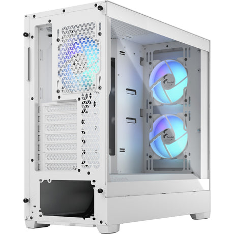 Carcasa de torre midi rgb pop air de diseño fractal (blanco | 2x usb-a | rgb | vidrio templado)