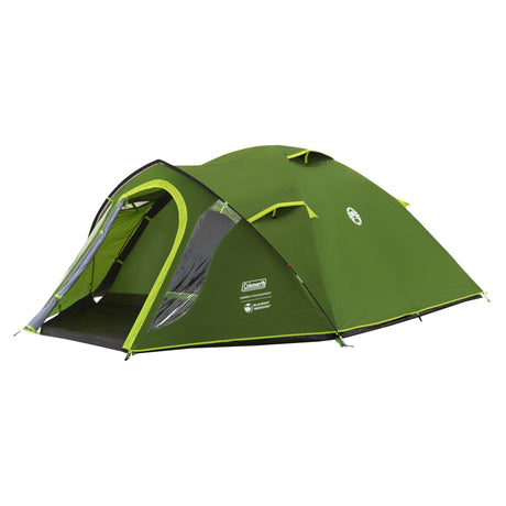 Tienda domo Coleman darwin 3 plus (verde oscuro verde claro, con estructura frontal, modelo 2025)