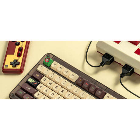 Teclado mecánico inalámbrico Iqunix zx75 happy ape (marrón, diseño estadounidense (qwerty), ttc saint panda, 75%, leds rgb, intercambiable en caliente, pbt de doble disparo, 2,4 ghz | bluetooth 5.1 | usb-c)