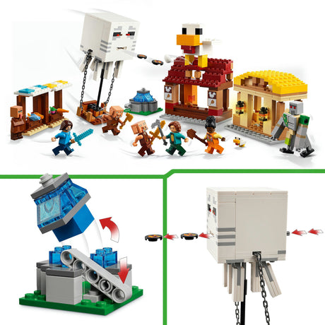 Lego minecraft el ataque con globo fantasmal a la aldea - 21273
