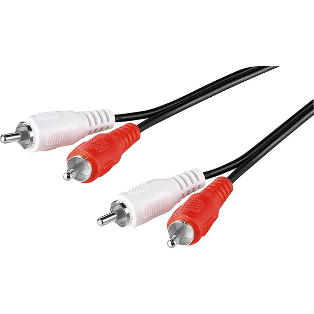Goobay 2x cable tulip (negro, 5 metros, estéreo)