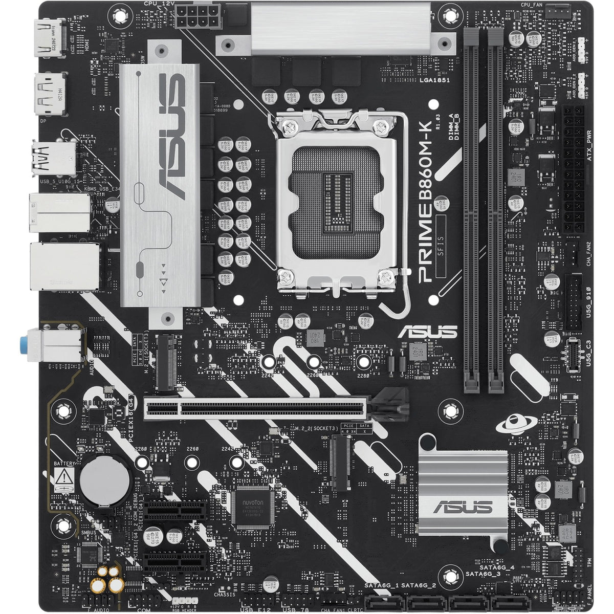 Placa base Asus Prime B860M-K Socket 1851 (2,5 GB-LAN, Sonido, µATX)