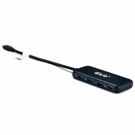 Club 3D USB-C Concentrador de datos 10G de 4 puertos con concentrador USB PD3.0 (negro)