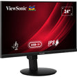 Viewsonic vg2409-mhdu-2 24 monitor (negro, 1x HDMI, 1x display port, USB-C, USB-A, USB-B, 100 Hz)