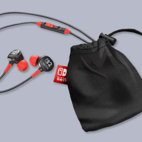 Auriculares con cable Powera para Nintendo Switch 2 internos (negro rojo, Nintendo Switch 2, Nintendo Switch, Nintendo Switch - modelo OLED, Nintendo Switch Lite)