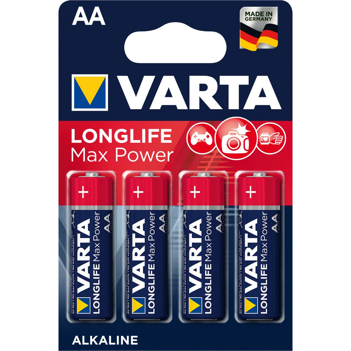 Pila Varta longlife max power AA (LR06) (4 piezas)