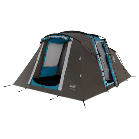 Tienda Coleman Vespucci 4 - Tienda túnel para 4 personas - Protección solar UV SPF50 - Ventilación - Suelo integrado - Gris azul
