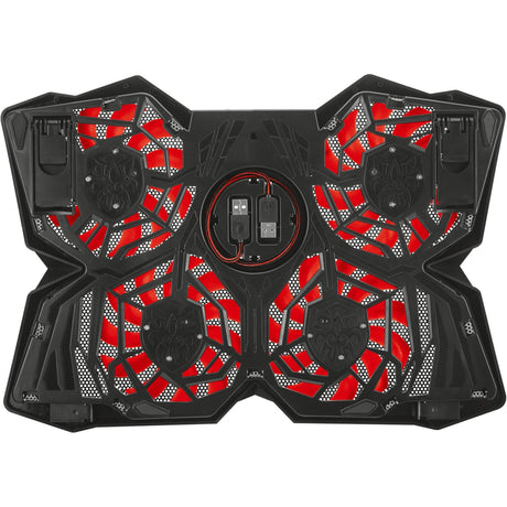 Trust GXT 278 Yozu Notebook Cooling Stand Enfriador para portátil (Negro, 20817, LED rojos)