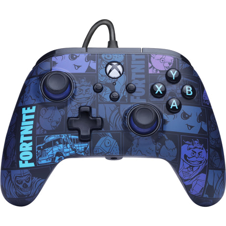 Mando powera Advantage con cable para xbox series x|s - fortnite: Victory Royale (azul oscuro, xbox series x|s, xbox one, PC)