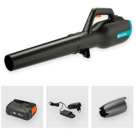 Set soplador de hojas a batería gardena powerjet 18v p4a (gris turquesa, 14890-20, batería incluida)