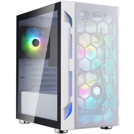 Carcasa torre midi Silverstone fara h1m pro (blanco | 3x USB-A | RGB | ventana)