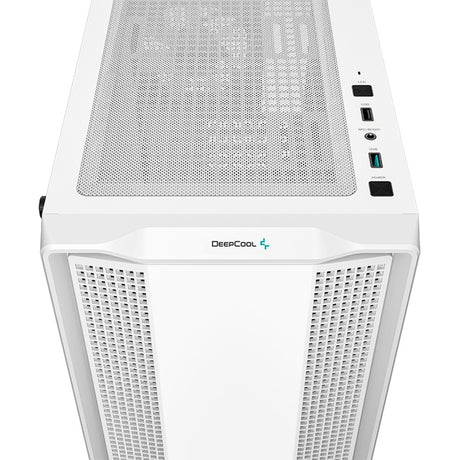 Carcasa torre midi deepcool cc360 argb (blanca | 2x usb-a | rgb | vidrio templado)