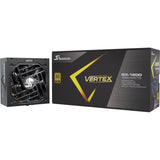 Fuente de alimentación modular Seasonic vertex gx-1200 de 1200 vatios (negro, 1x 12v-2x6, 3x pcie)