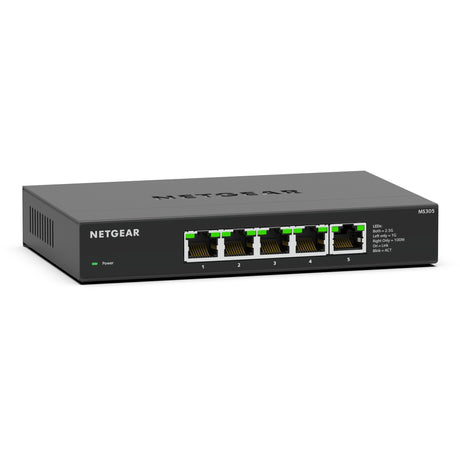 Netgear MS305 Conmutador no administrado Ethernet multigigabit 2.5G de 5 puertos (negro)