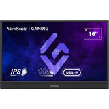 Monitor gaming portátil Viewsonic vx1654 16 (negro, 1x micro HDMI, USB-C, sonido, 144 Hz)