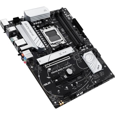 Placa base Asus Prime B650-Plus WiFi Socket AM5 (negro plateado, RAID, 2.5GB-LAN, WiFi 6e, BT 5.3, Sonido, ATX)