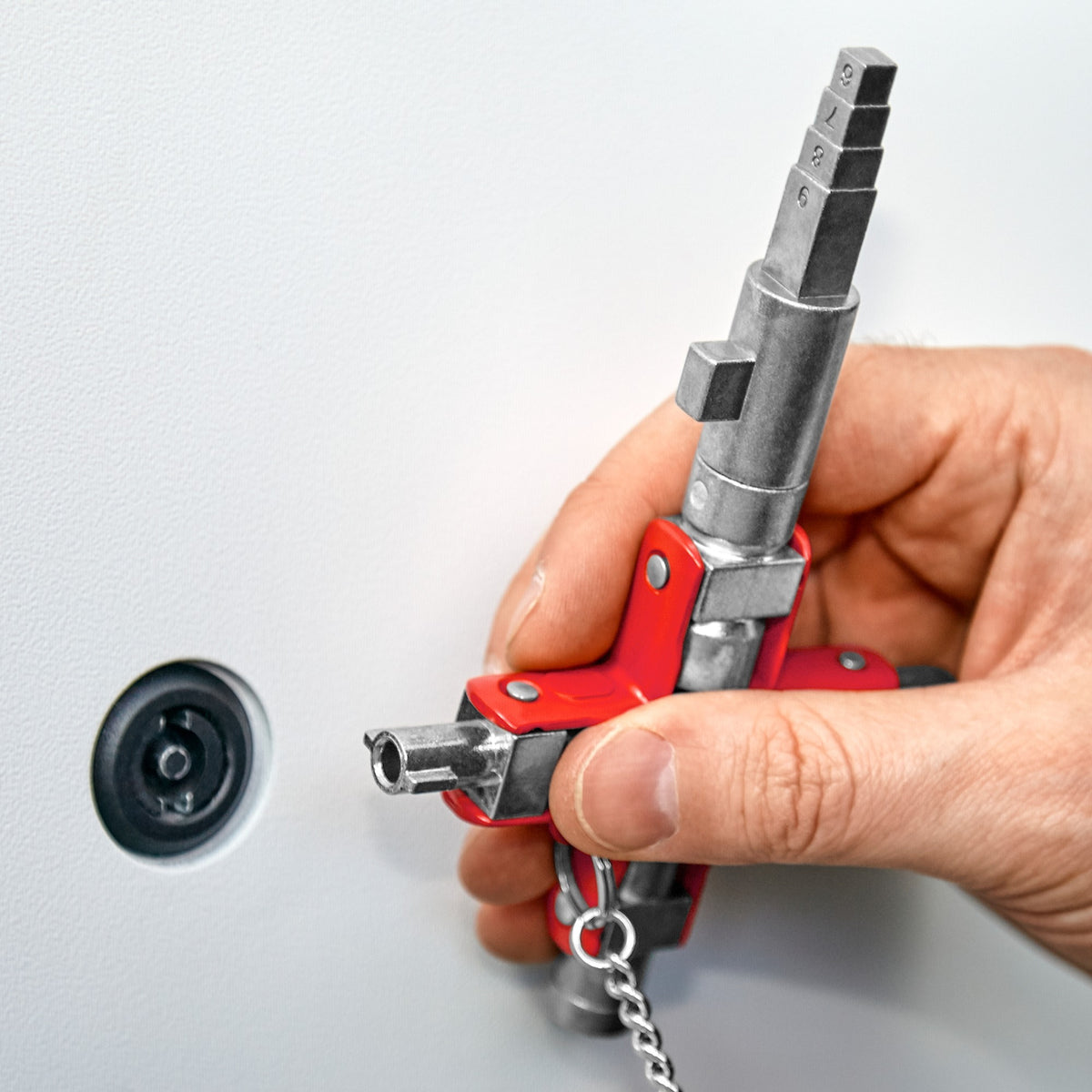 Knipex 00 11 06 v01 llave para armario de distribución con 9 perfiles - superficies cuadradas