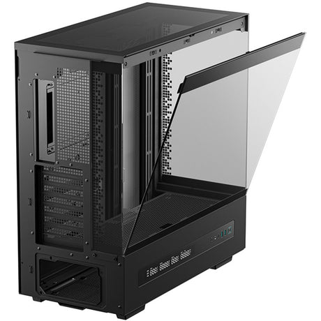 Carcasa de torre midi digital Deepcool ch690 (negro | 2x USB-A | 1x USB-C | vidrio templado)