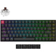 Teclado mecánico Keychron K2 QMK-H3 RGB (negro, diseño estadounidense (QWERTY), súper marrón, 75 %, LED RGB, PBT de doble disparo color cereza, intercambio en caliente, Bluetooth 5.2 | USB-C)