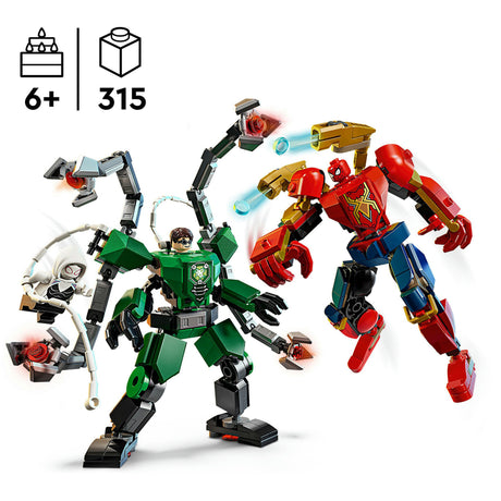 Lego Marvel Mecha Duel: Spider-Man vs. Doc ock superheroes - kit de construcción para niños - 76338