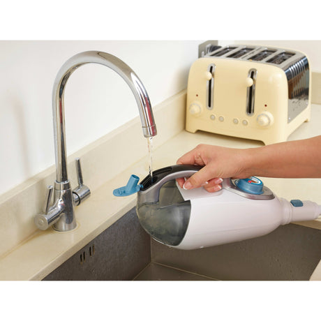 Black+decker fsmh1321 mopa a vapor 1600w con 6 accesorios limpiadora a vapor (blanco azul-gris)