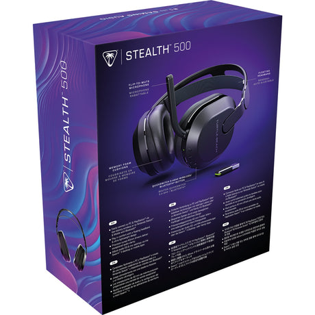 Auriculares supraaurales para juegos Turtle Beach Stealth 500 (negro, PC - Windows 10 y superior, Playstation 4 5, Nintendo Switch, Android, iOS)
