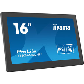 Monitor de pantalla táctil Iiyama prolite t1624msc-b1 15.6 (negro, HDMI, 2x USB-A)