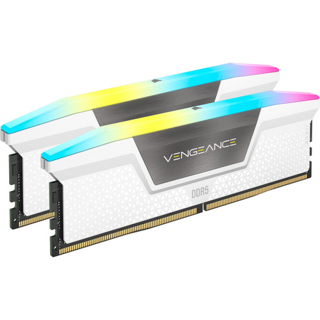 Corsair Vengeance RGB 32 GB DDR5-6000 (2x 16 GB) RAM (blanco, cmh32gx5m2b6000z30w, xmp, expo)