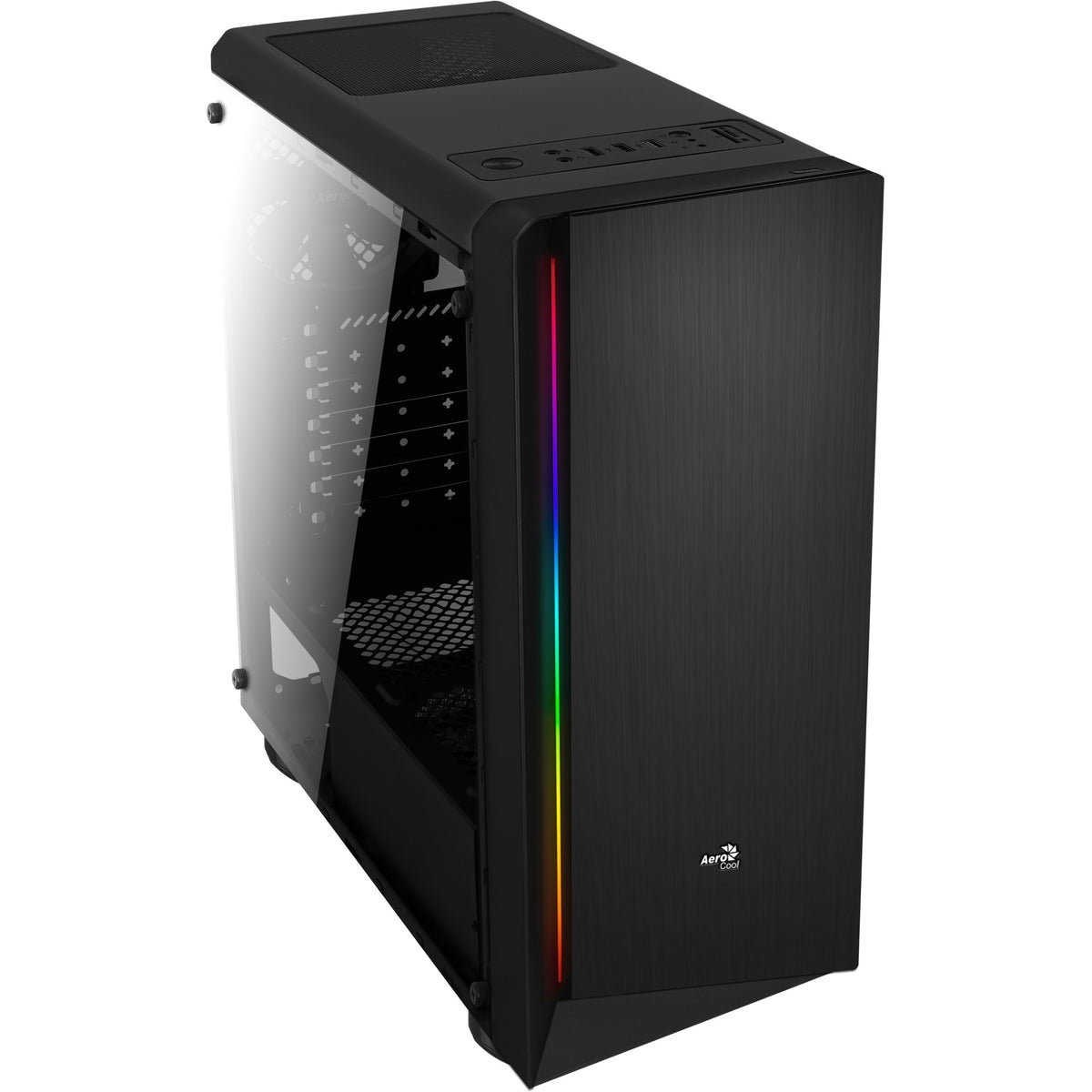 Carcasa Aerocool Rift Midi Tower (negro | 3x USB-A | RGB | ventana)