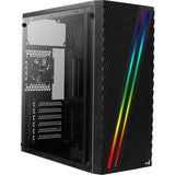 Carcasa de torre midi Aerocool Streak (negro | 3x USB-A | RGB | ventana)