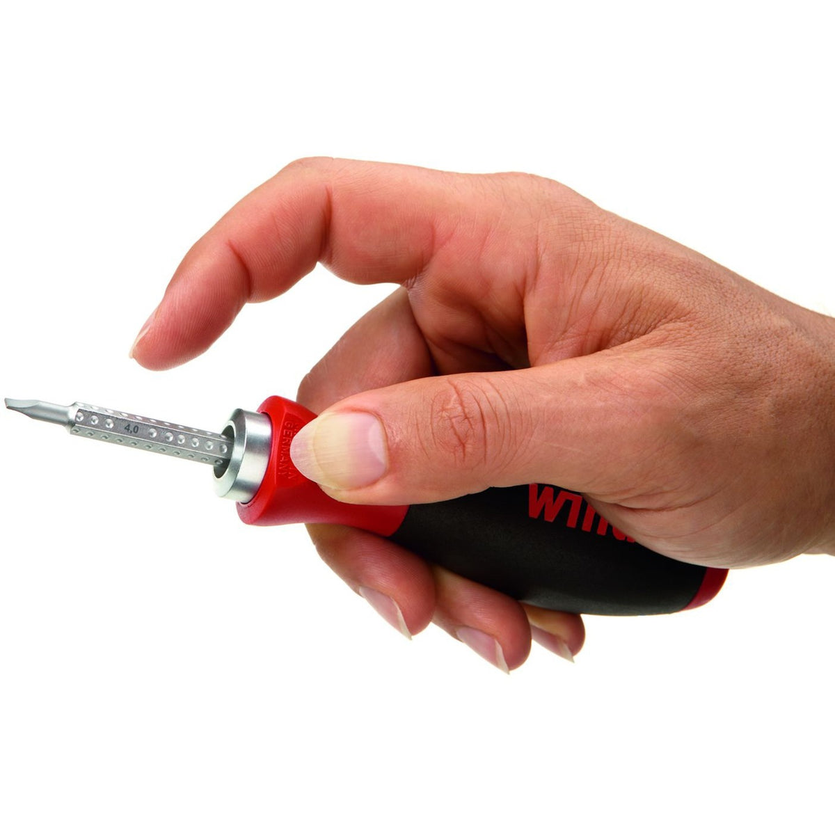 Destornillador Wiha con juego de cuchillas intercambiables sistema 6 (negro rojo, 12 piezas)