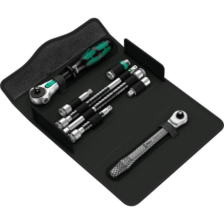 Wera Kraftform Compact Zyklop MS1 Trinquete de velocidad metálico, 1 4 (negro verde, 2 piezas)