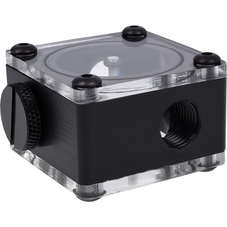 Alphacool eisflügel indicador de flujo g1 4 medidor de flujo cuadrado (negro)