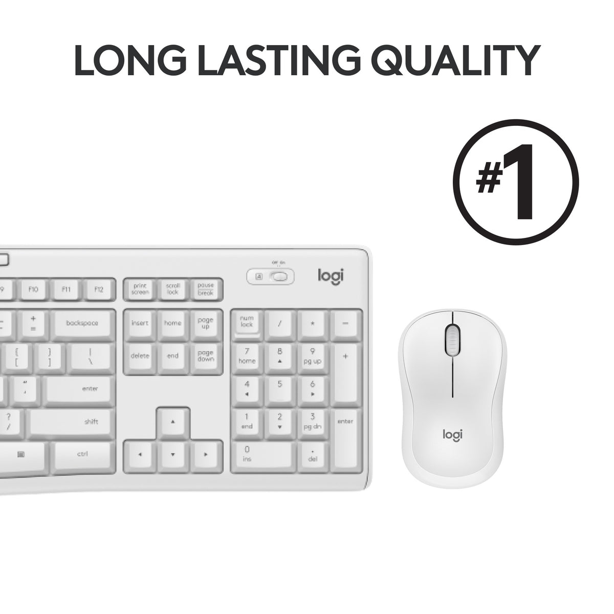 Conjunto de escritorio combo de teclado y mouse inalámbricos silenciosos Logitech mk295 (gris, diseño internacional de EE. UU. (qwerty), 100%)