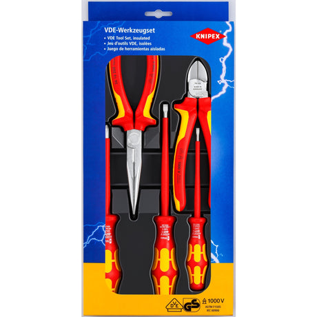 Juego de herramientas Knipex vde 00 20 13 (rojo amarillo, 5 piezas)