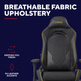 Trust GXT 721 Ruya Pro Premium Cómoda silla gaming (Negro Amarillo)