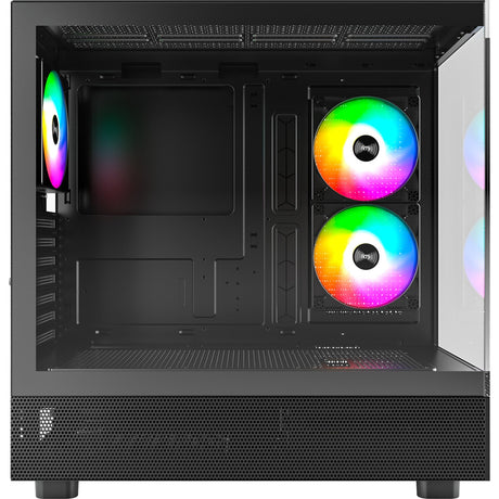 Carcasa torre midi Montech xr (negro | 2x USB-A | 1x USB-C | RGB | vidrio templado)