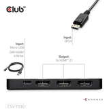 Club 3D Display Port a triple concentrador HDMI 8K60Hz (negro)