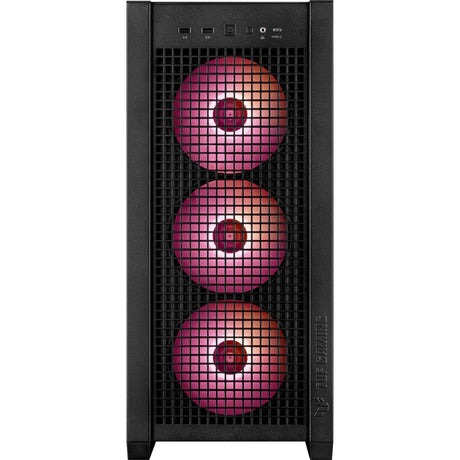 Carcasa de torre midi asus tuf gaming gt302 argb (negro | 2x usb-a | 1x usb-c | rgb | vidrio templado)