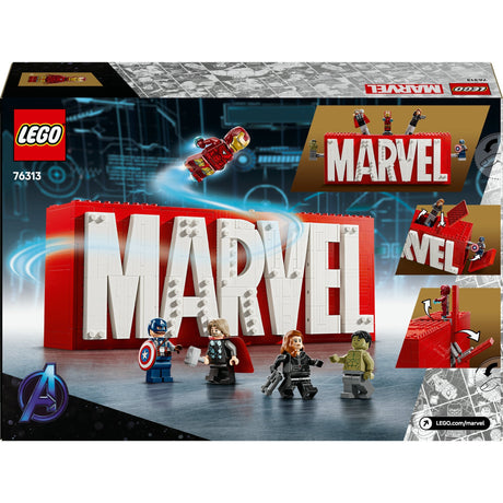 Lego super héroes 76313 marvel logo y minifiguras