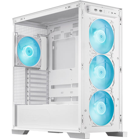 Carcasa torre midi asus tuf gaming gt302 argb (blanco | 2x usb-a | 1x usb-c | rgb | vidrio templado)